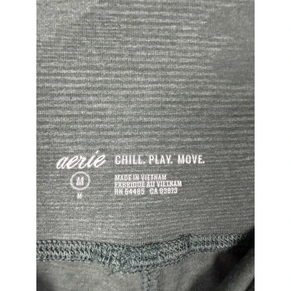 Aerie Chill Play Move Womens Green Camo High Waisted Pocket Leggings Size Medium
